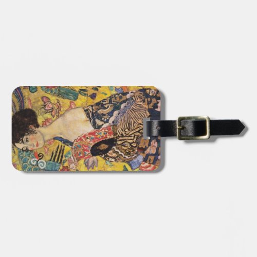 Klimt Lady with Fan Fine Art Luggage Tag