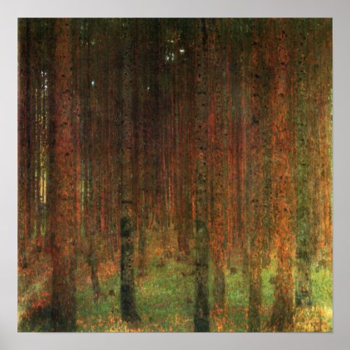 Klimt _ Pine Forest 1901 Poster