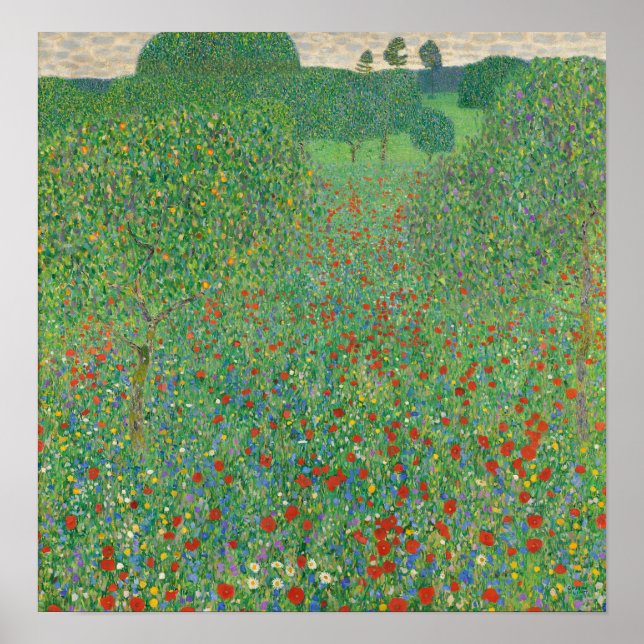 Klimt - Poppy Field Poster (Front)