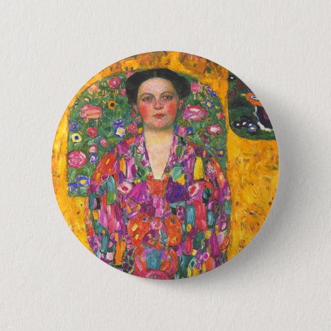 Klimt Portrait of Eugenia Primavesi Button (Front)