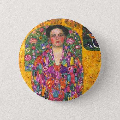 Klimt Portrait of Eugenia Primavesi Button