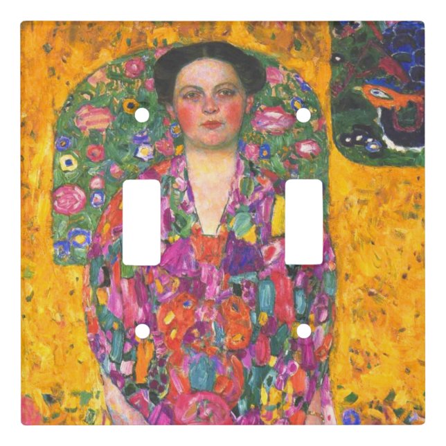 Klimt Portrait of Eugenia Primavesi Light Switch Cover (Front)
