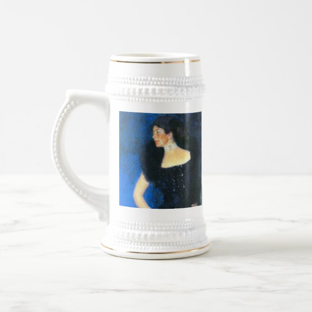 Klimt Portrait of Rose von Rosthorn-Friedmann Beer Stein (Left)