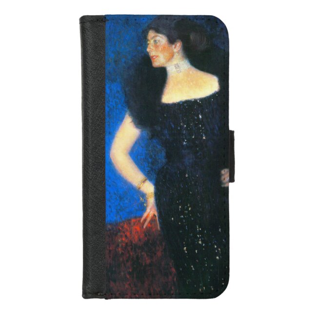 Klimt Portrait of Rose von Rosthorn-Friedmann iPhone Wallet Case (Front)