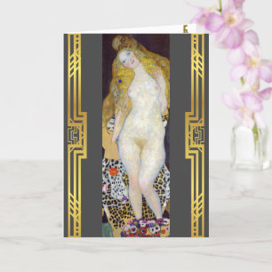 Klimt Restored Adam and Eve Painting Card