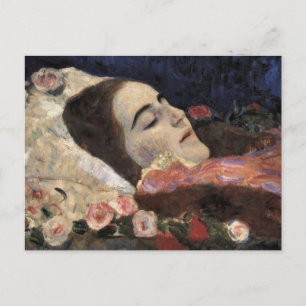 Klimt Ria Munk On Her Deathbed Postcard