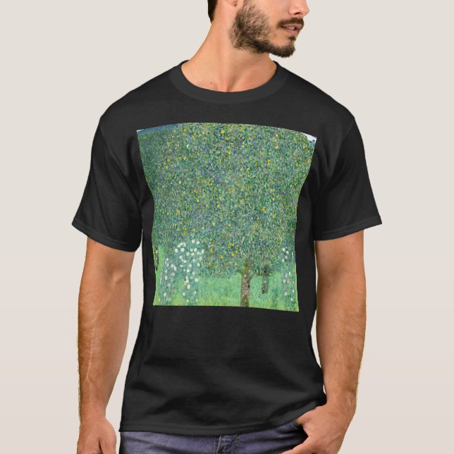 Klimt - Rosebushes Under The Trees T-Shirt (Front)