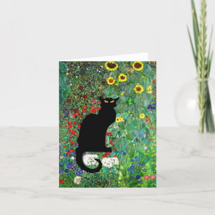 Klimt’s Garden with Le Chat Noir Thank You Card