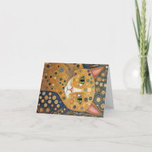 Klimt style cat blank