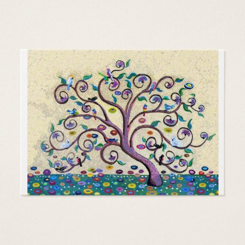 Klimt style tree business cards