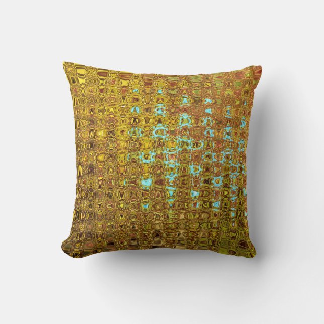 "Klimt Sunrise" Throw Pillow (Front)