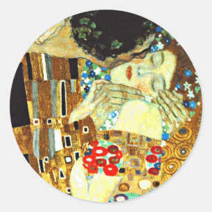 Klimt - The Kiss Classic Round Sticker