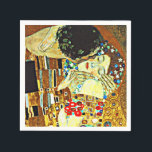 Klimt - The Kiss, Closeup Napkins<br><div class="desc">Gustav Klimt's romantic painting,  The Kiss (Closeup)</div>