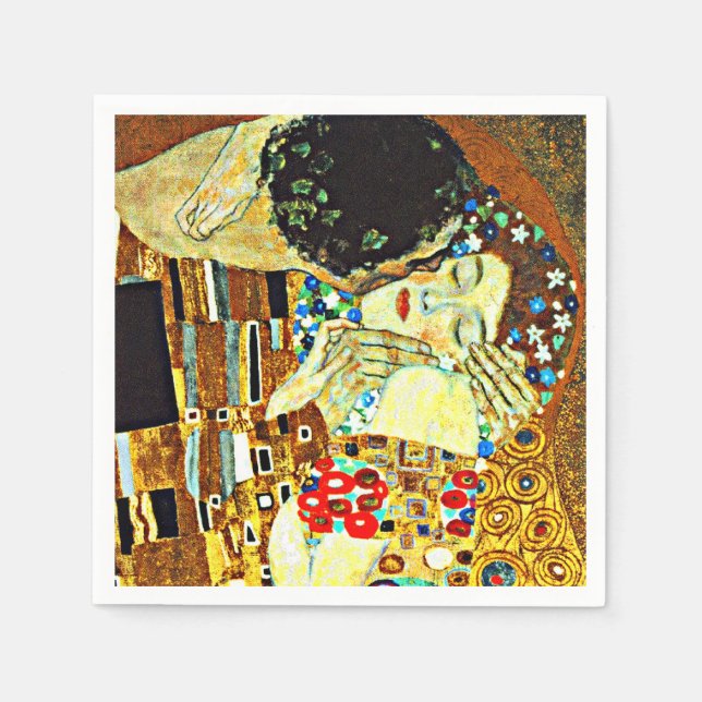 Klimt - The Kiss, Closeup Napkins (Front)