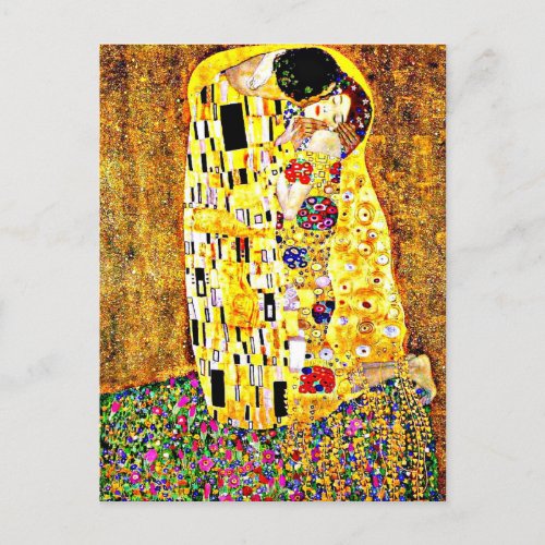 Klimt _ The Kiss famous painting Postcard