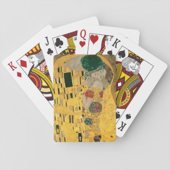 Klimt // The Kiss Painting Playing Cards by decodesigns at Zazzle