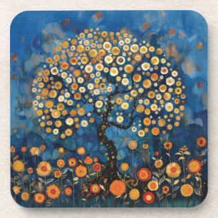 Klimt Tree of Life Beverage Coaster