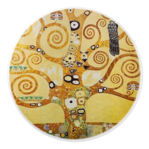 Klimt Tree of Life Ceramic Knob