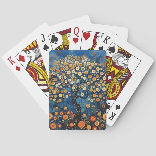 Klimt Tree of Life Poker Cards (Back)