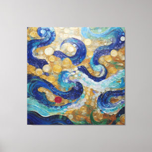 Klimt Water Serpents Canvas Print
