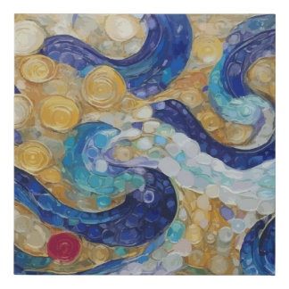 Klimt Water Serpents Faux Canvas Print