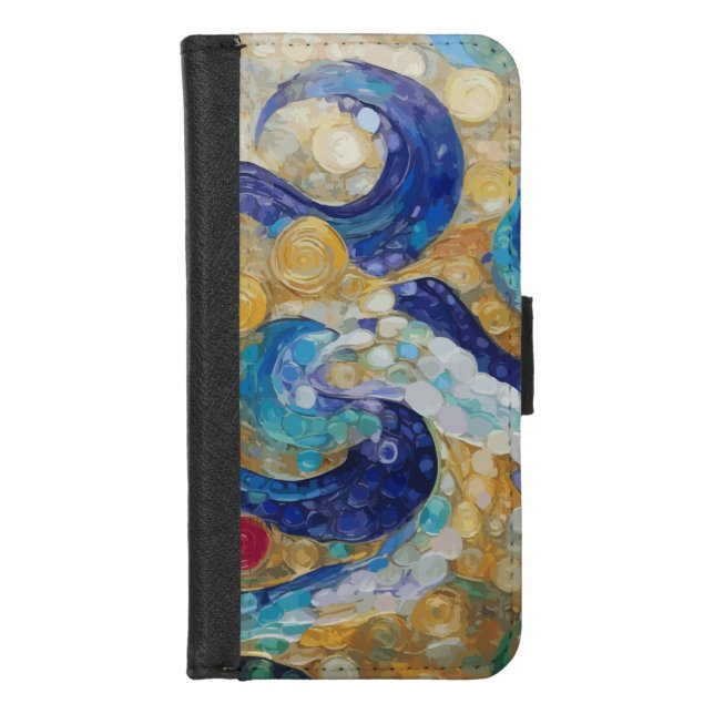 Klimt Water Serpents iPhone Wallet Case (Front)