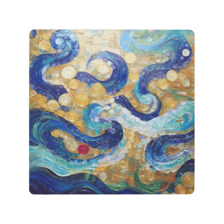 Klimt Water Serpents Metal Print