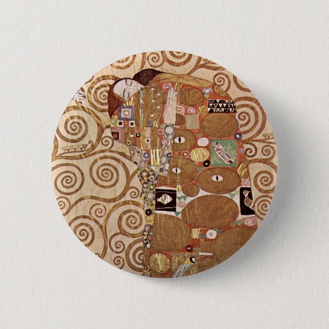Klimt - Werkvorlagen zum Stocletfries Pinback Button (Front)