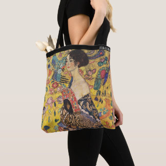 Klimt – Woman with a Fan – Personalized Tote Bag