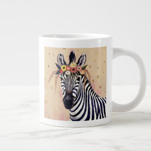 Klimt Zebra Adorned In Flowers Giant Coffee Mug