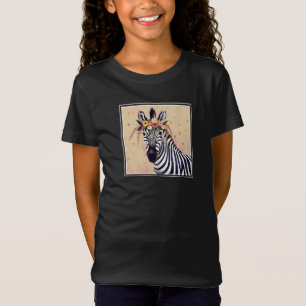 Klimt Zebra   Adorned In Flowers T-Shirt