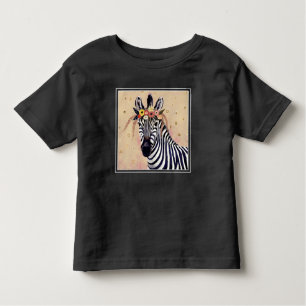 Klimt Zebra   Adorned In Flowers Toddler T-shirt