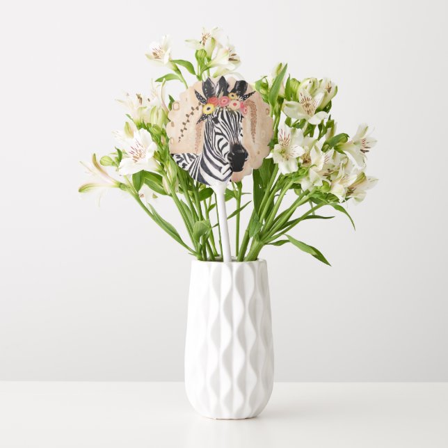 Klimt Zebra | Crown Of Flowers Balloon (Vase)