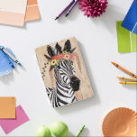 Klimt Zebra | Crown Of Flowers iPad Mini Cover<br><div class="desc">This print features a sweet zebra adorned in a crown of flowers | By Victoria Borges. Image ID: 128246GG</div>