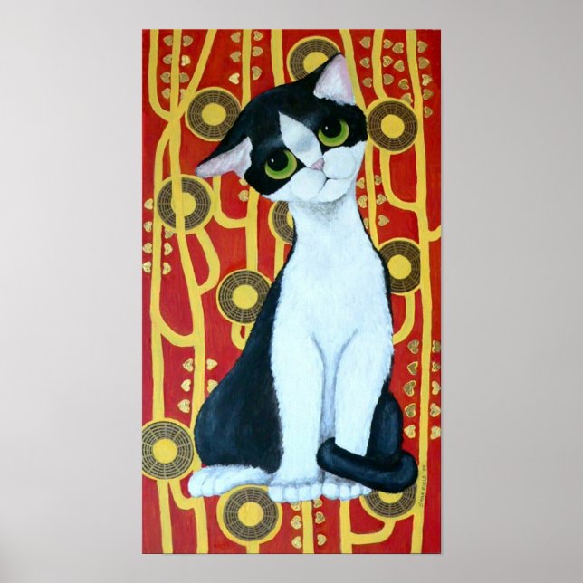 Klimt's Cat Poster (Front)