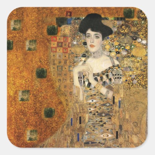 Klimts Portrait of Adele Bloch_Bauer Square Sticker
