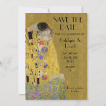 Klimt's The Kiss - Art Nouveau Save the Date