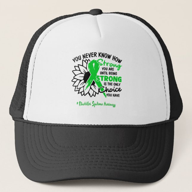 Klinefelter Syndrome Awareness Ribbon Support Gift Trucker Hat (Front)