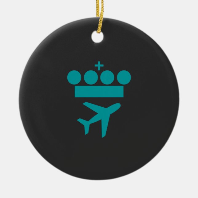 KLM Airlines Merchandise Essential T-Shirt Ceramic Ornament (Front)
