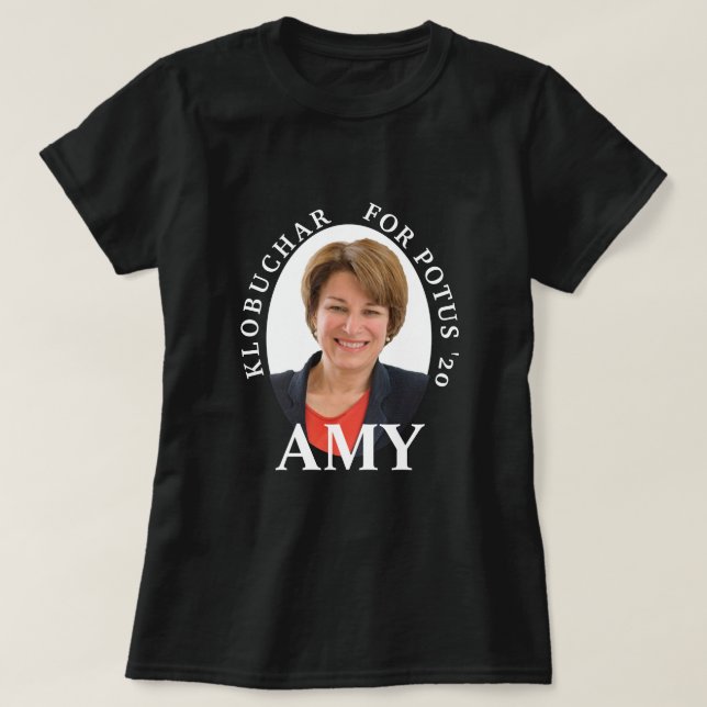 Klobuchar for POTUS with Portrait T-Shirt (Design Front)