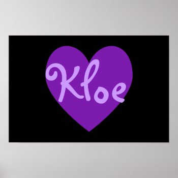 Kloe In Purple Poster by purplestuff at Zazzle