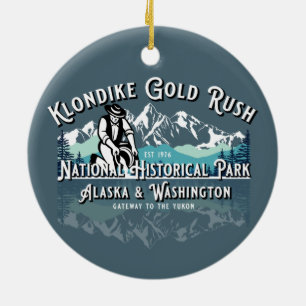 KLONDIKE GOLD RUSH NATIONAL HISTORICAL PARK CERAMIC ORNAMENT