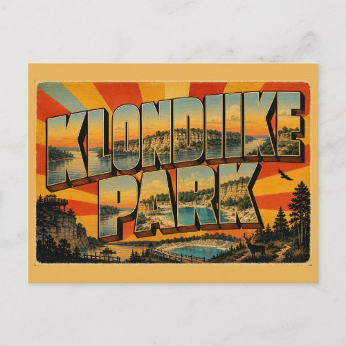 Klondike Park Missouri Quarry Lake River Bluffs Postcard
