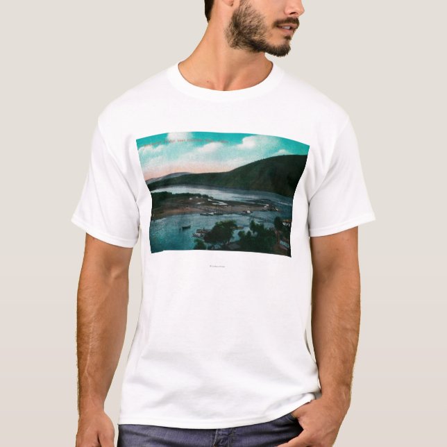 Klondyke River, Alaska Suspension Bridge T-Shirt (Front)