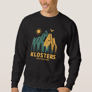 Klosters Mountains Switzerland Hiking Outdoors Vin Sweatshirt