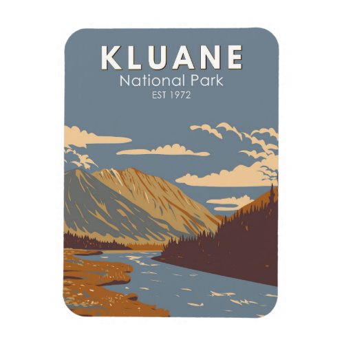 Kluane National Park Still Brook Canada Travel Art Magnet