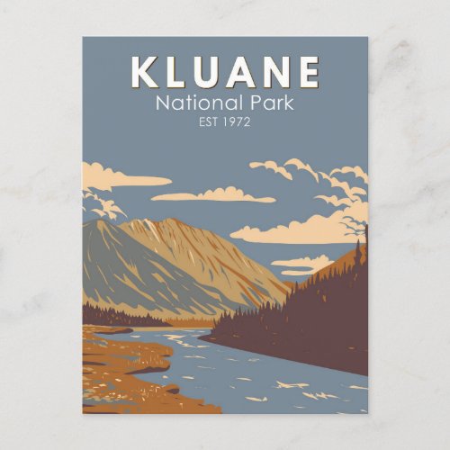 Kluane National Park Still Brook Canada Travel Art Postcard