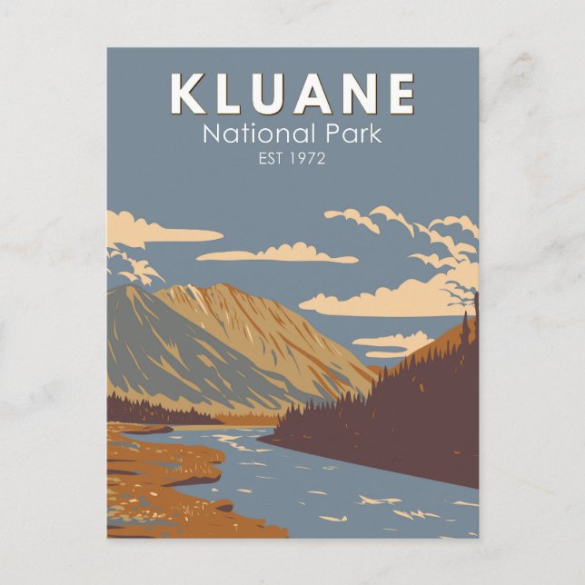 Kluane National Park Still Brook Canada Travel Art Postcard (Front)