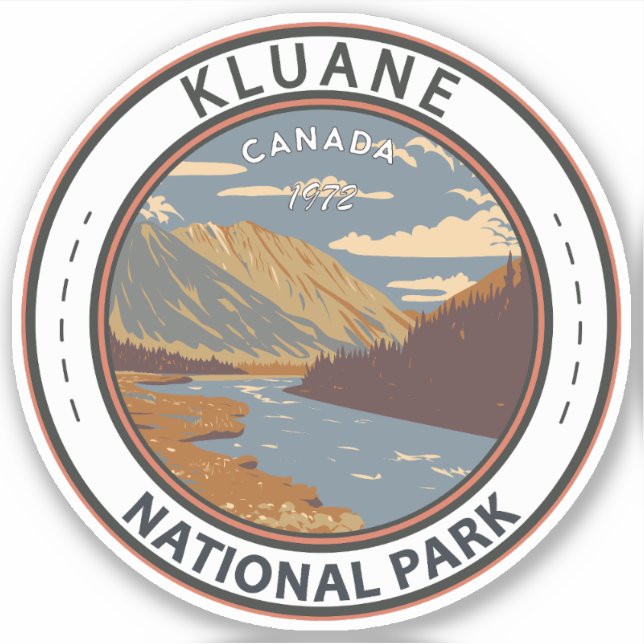 Kluane National Park Still Brook Canada Travel Art Sticker (Front)