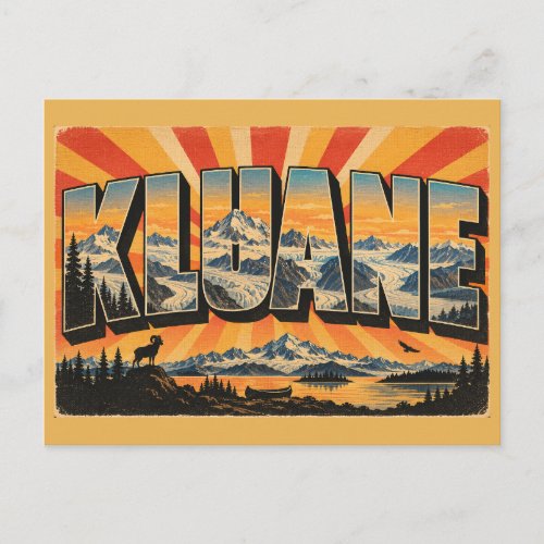 Kluane YT Icefield Peaks Glacier Valley Art Postcard
